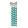 24 Paper Straws Pool Stripe