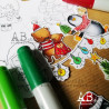 ABstudio Rubber Stamp ID-1261 Christmas Teddy Bears