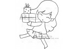 ABstudio Rubber Stamp ID-1255 Christmas Fairy 2