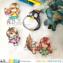 ABstudio Rubber Stamp ID-1255 Christmas Fairy 2