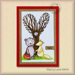 Nellie's Choice Clearstamp Forest Friends Just Wanna Say Hi