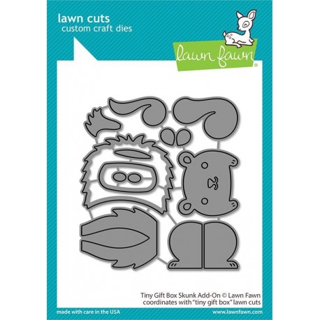 LAWN FAWN Tiny Gift Box Skunk Add-On Cuts