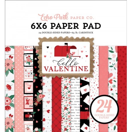 Echo Park Hello Valentine Paper Pad 15x15cm