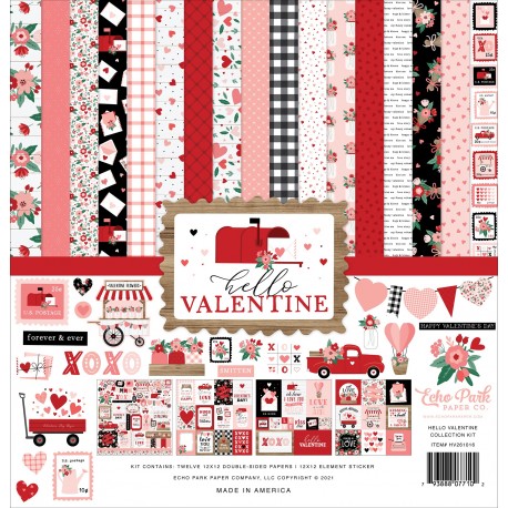 Echo Park Hello Valentine Collection Kit 30x30cm