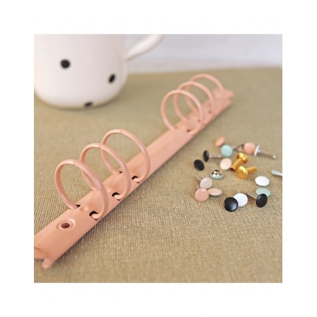 Binder Ring Mechanism 6 Anelli A5 Rosa