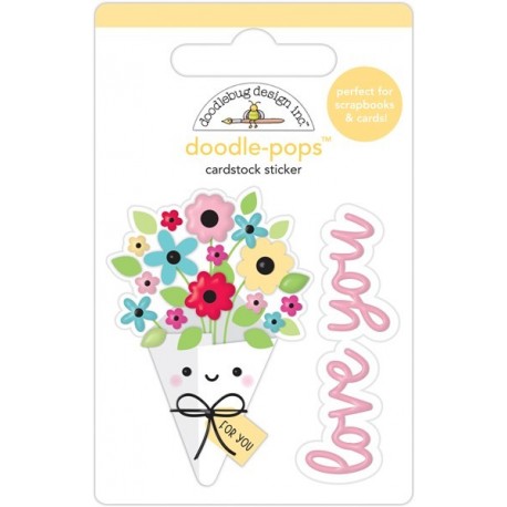 Doodlebug Design Bouquet Of Love Doodle-Pops 3D Stickers