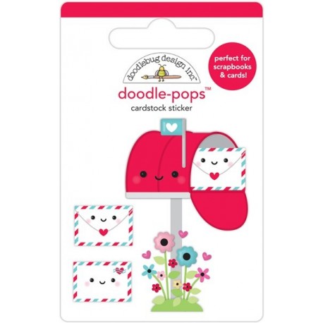 Doodlebug Design Sending Love Doodle-Pops 3D Stickers