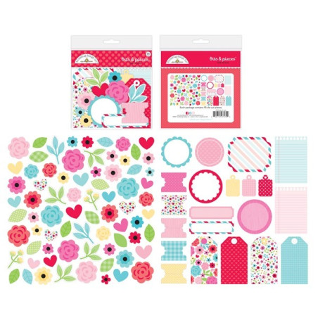 Doodlebug Design Lots Of Love Bits & Pieces 95pz