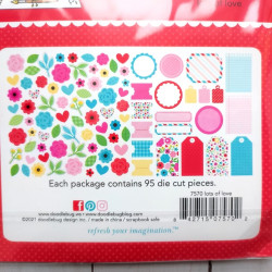 Doodlebug Design Lots Of Love Bits & Pieces 95pz