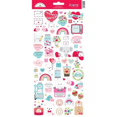 Doodlebug Design Lots Of Love Icons Stickers