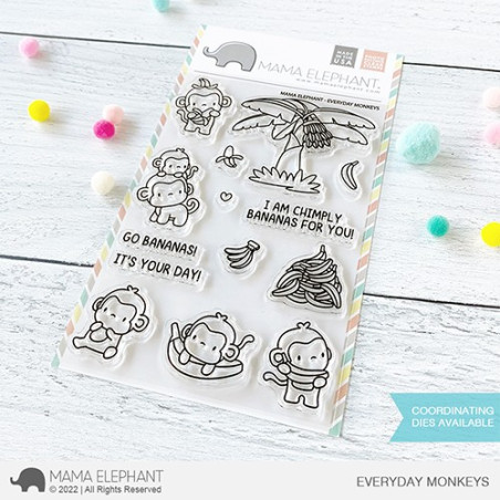 Mama Elephant EVERYDAY MONKEYS Clear Stamp