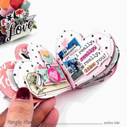 Simple Stories Happy Hearts Decorative Brads 33pz