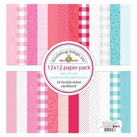 Doodlebug Design Lots Of Love Petite Print Paper Pack 30x30cm