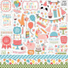Echo Park Birthday Girl Element Sticker 30x30cm
