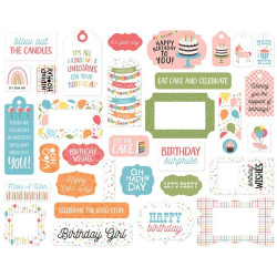 Echo Park Birthday Girl Frames & Tags 33pz