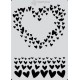 Mask Stencil Just Married - Hearts A6
