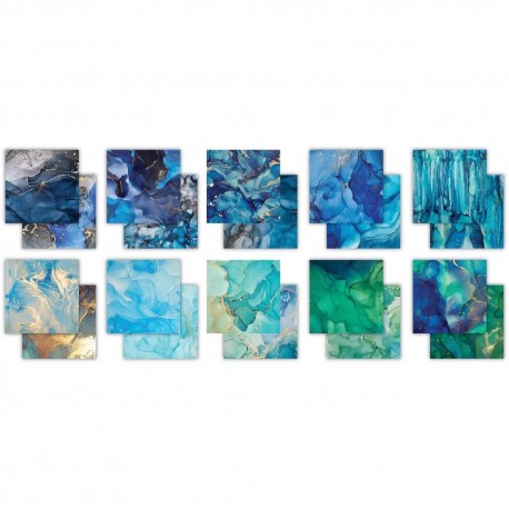 Craft Consortium Ink Drops Ocean Paper Pad 30x30cm