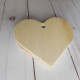 Cuore con foro in legno grezzo 107x97x17mm