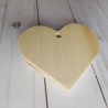 Cuore con foro in legno grezzo 107x97x17mm