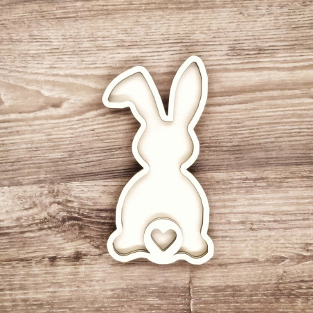 KReA Coniglietta Cuore di Pasqua Shaker in Legno