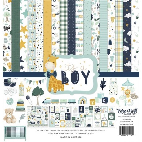 Echo Park It's A Boy Collection Kit 30x30cm