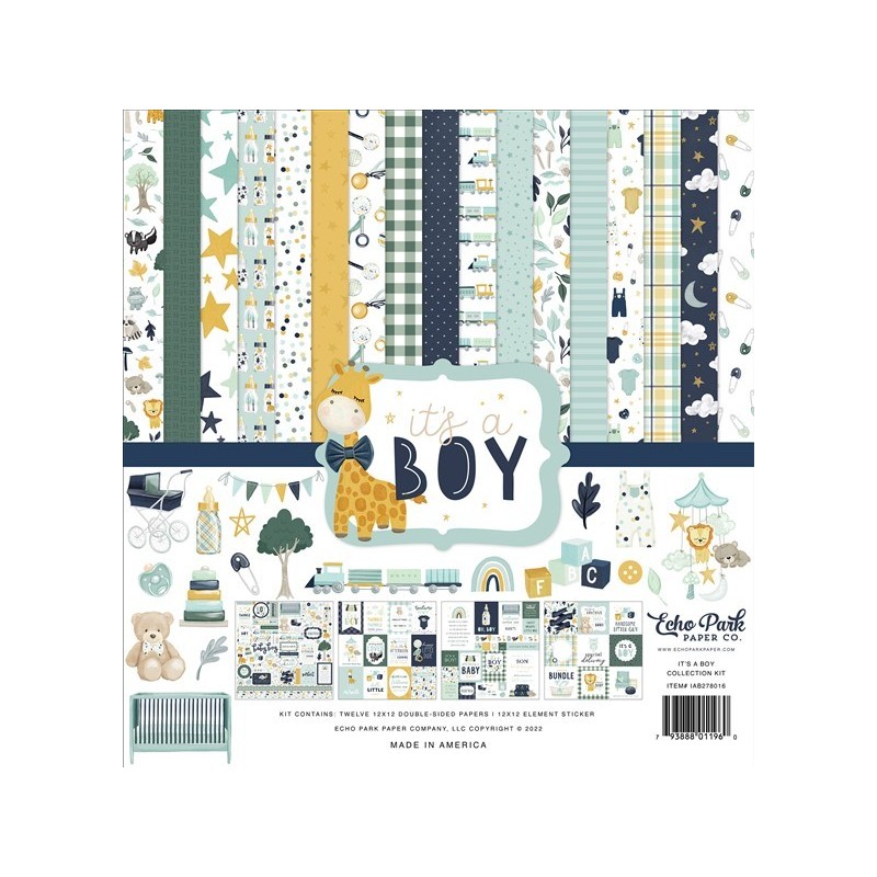 Echo Park It's A Boy Collection Kit 30x30cm