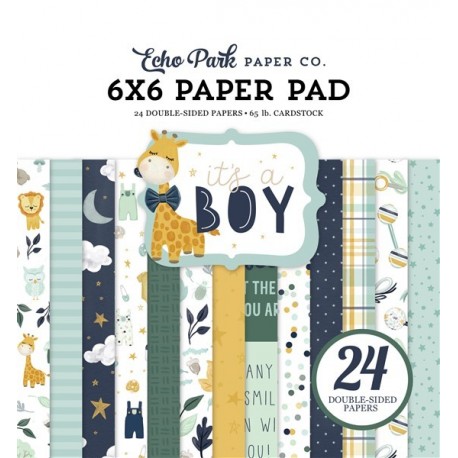 Echo Park It's A Boy Paper Pad 15x15cm