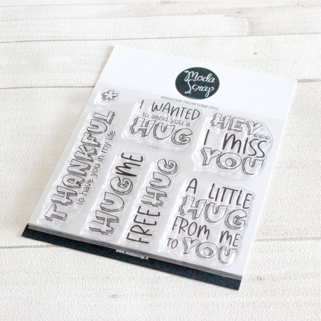 Modascrap Clear Stamps MSTC 1-059 HUG ME