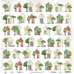 Foglio Piatek Paper FARM SWEET FARM 01 30x30cm