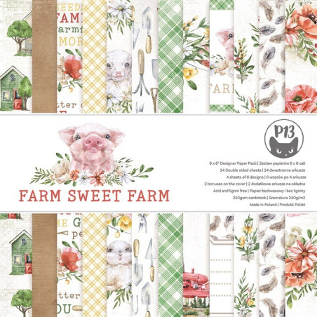 Piatek FARM SWEET FARM Paper Pad 15x15cm