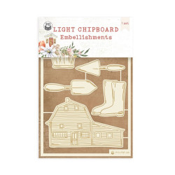 Piatek13 Light Chipboard Embellishments FARM SWEET FARM 03