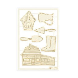 Piatek13 Light Chipboard Embellishments FARM SWEET FARM 03