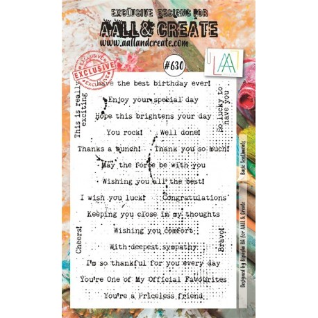 AALL & Create Stamp Set 630 Basic Sentiments