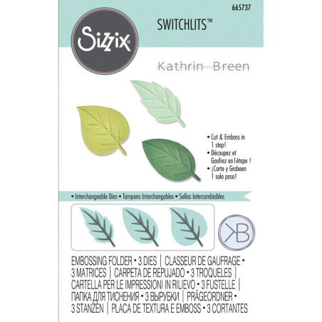 Sizzix Switchlits Embossing Folder - Spring Leaves 665737