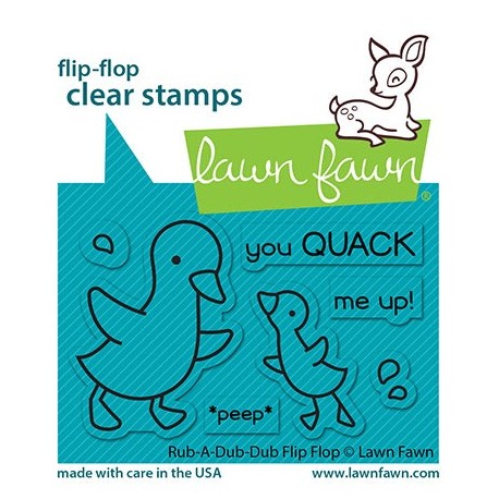 LAWN FAWN Rub-A-Dub-Dub Flip-Flop Clear Stamp