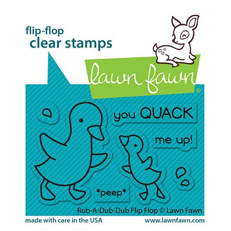 LAWN FAWN Rub-A-Dub-Dub Flip-Flop Clear Stamp