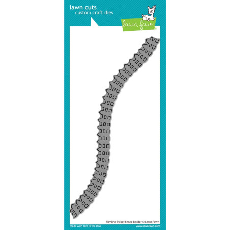 LAWN FAWN Slimline Picket Fence Border Die