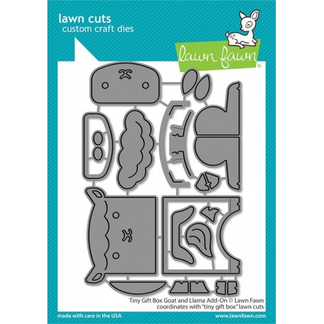 LAWN FAWN Tiny Gift Box Goat & Llama Add-On Dies