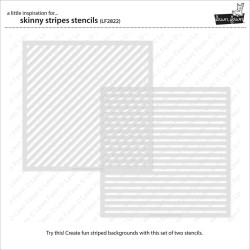 Lawn Fawn Skinny Stripes Stencil 2 pezzi