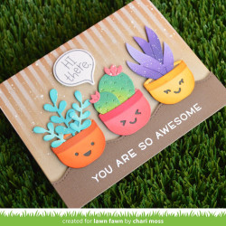 Lawn Fawn Skinny Stripes Stencil 2 pezzi