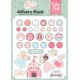 Echo Park Our Little Princess Adhesive Brads 25pz+8 Chipboard