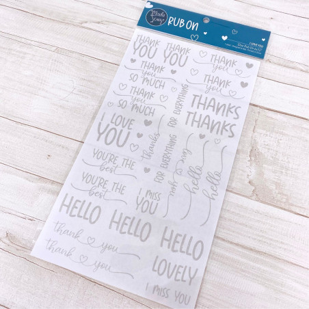 Modascrap GLUE RUB-ON - I LOVE YOU MSRO-004