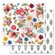 Prima Marketing Painted Floral Paper Pad FOILED 30x30cm