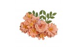 Prima Marketing Painted Floral Flowers Orange Blossom 10pz