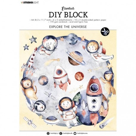 StudioLight Essentials DIY Block Explore the Universe Nr.17 A4