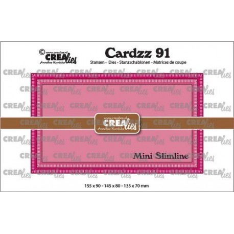 Crealies Cardzz no. 91 Mini Slimline with Little Stripes