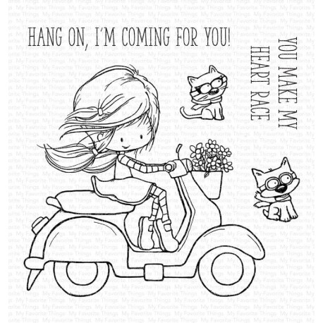 My Favorite Things You Make My Heart Race Clear Stamps