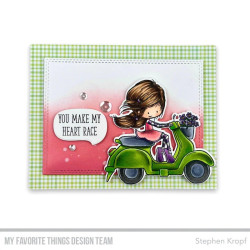 My Favorite Things You Make My Heart Race Clear Stamps