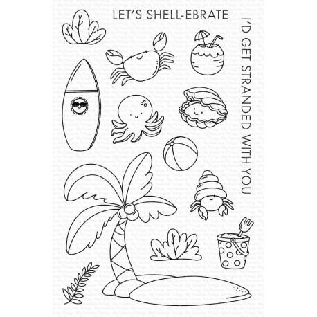 My Favorite Things Island Shell-ebration Clear Stamps