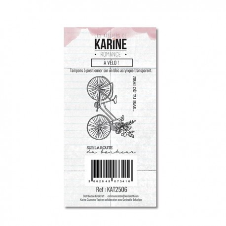 Les Ateliers de Karine Romance A Vélo ! Clear Stamp